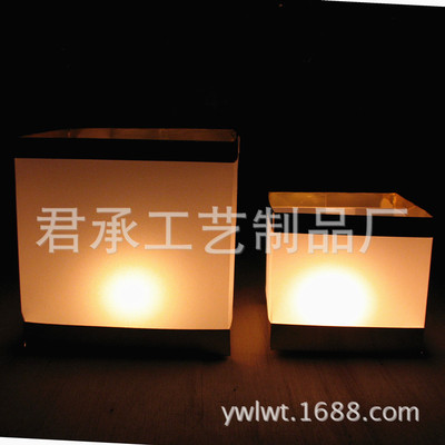 纸质方形水灯河灯祈福许愿灯蜡烛包防水稳定性好厂家直销含蜡块|ms