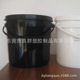 厂家现货销售 5L中式塑料桶 黑色PP塑料桶 全新料塑料桶 质量可靠