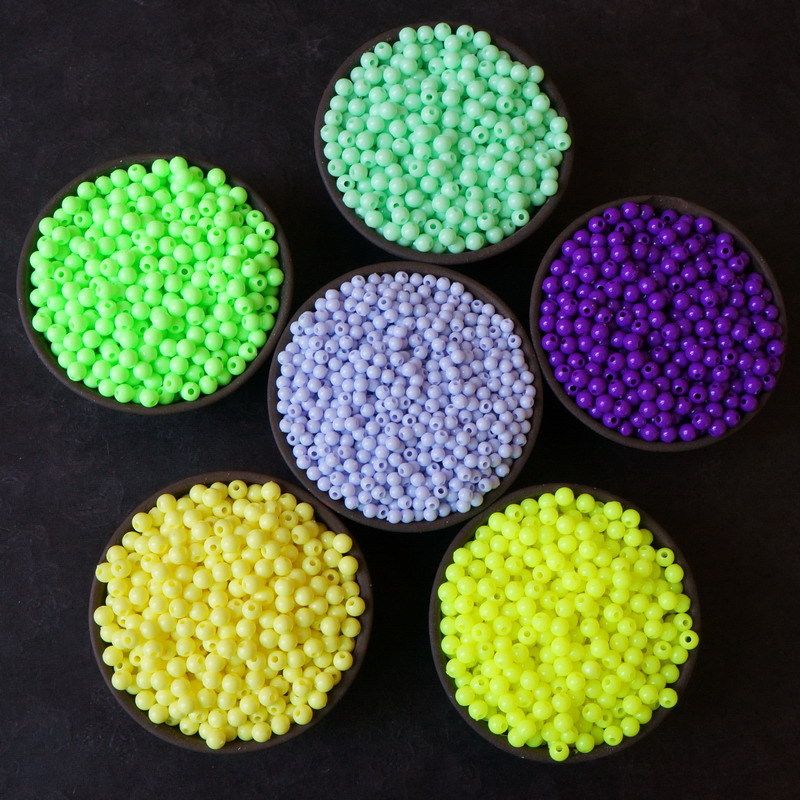 4mm实色亚克力圆珠糖果珠手链编织材料diy饰品配件小米珠子批发详情图9