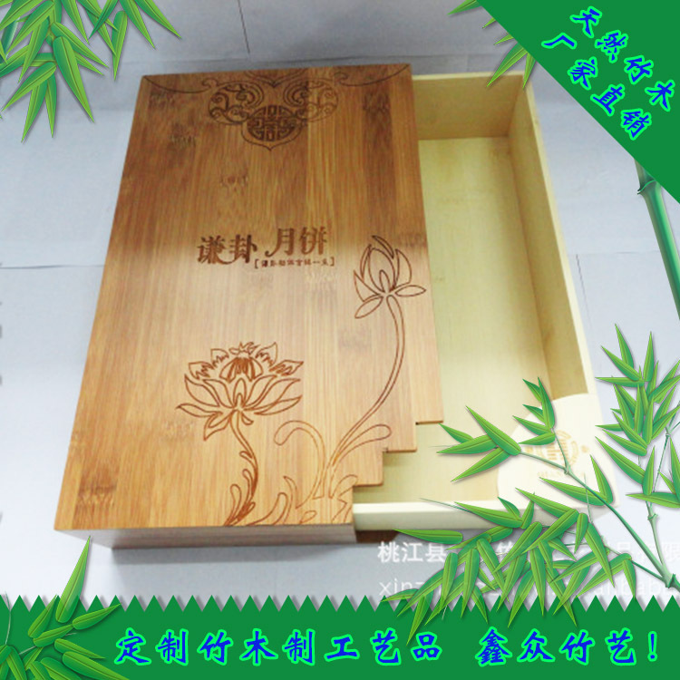 厂家定制竹木制茶叶包装盒 高档雕刻竹制茶叶礼品盒加工定制