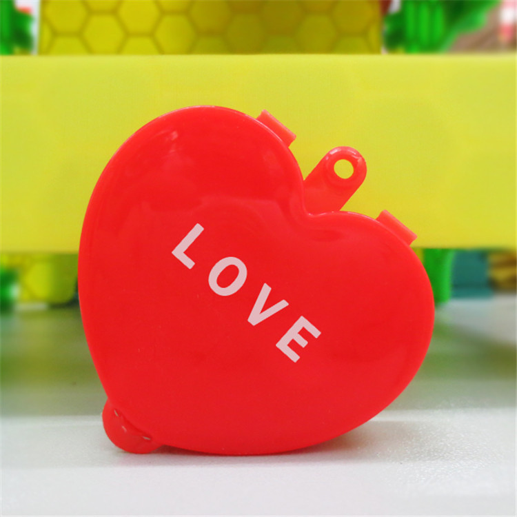 便携式药盒 心型塑胶药盒 塑料心形盒子 爱心塑料药盒 分隔药盒