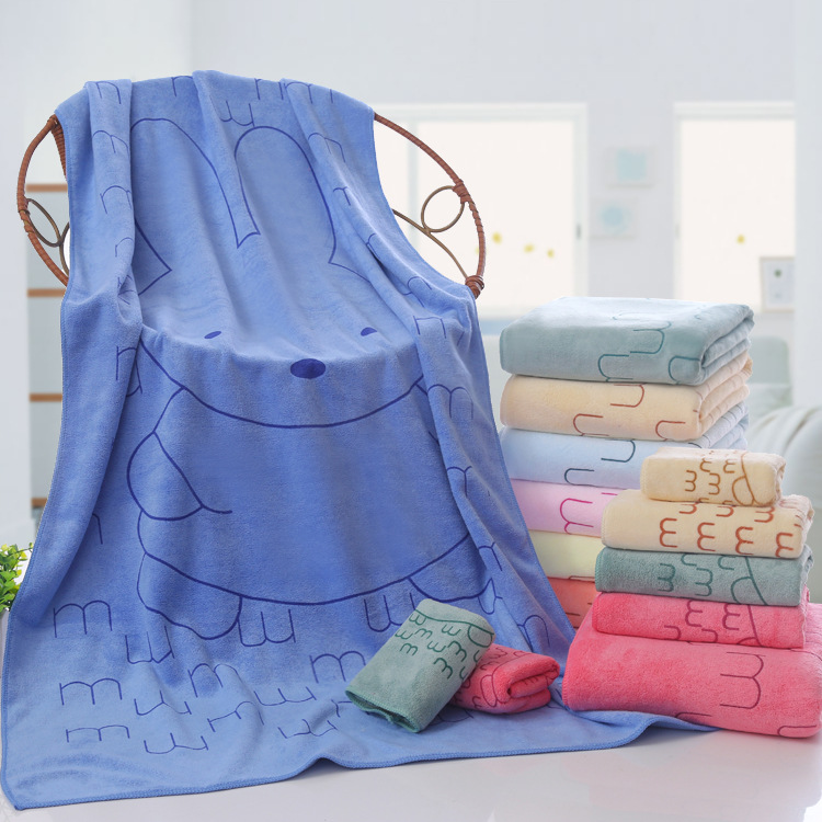 direct deal 400 Brushed Superfine fibre printing Bath towel Water absorption and abrasion resistance LOGO Customized beach towels