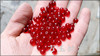 Red glossy round beads, accessory, crystal, wholesale, ice imitation