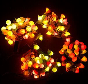 Новогодняя светодиодная гирлянда, световые нити Christmas Fruit Lights Apple Grape Plastic Light Strings Christmas Tree Decoration Pendant Lights