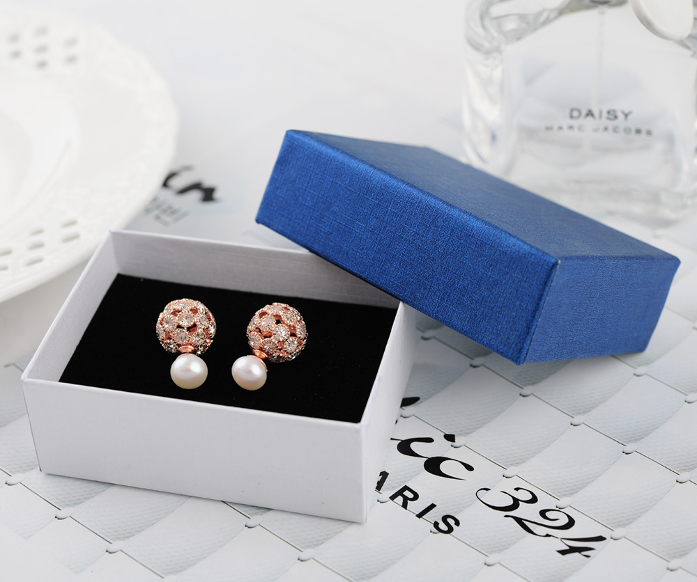 首饰纸盒批发现货蓝色饰品包装盒可定做戒指手镯项链耳钉珠宝盒