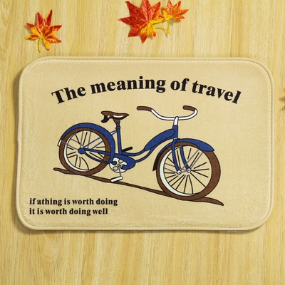 Foreign Trade Supply Retro Bicycle Home Bedroom Door Front Non-slip Floor Mat Carpet Mixed Batch Manufacturer Custom Wholesale (Avtomobil döşəmə paspasları) - vintage-bicycle-4060cm
