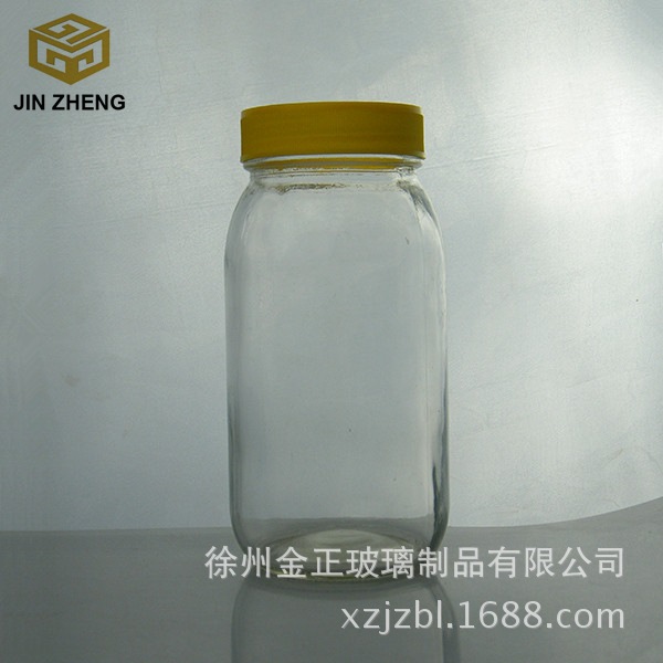 工厂批发 大容量直筒700ml蜂蜜瓶 透明玻璃瓶 酱菜瓶 量大从优