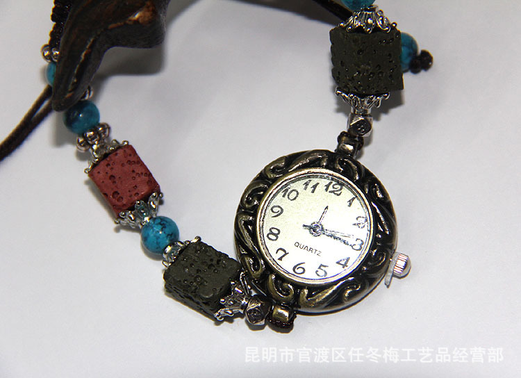 仿古火山石手鏈表