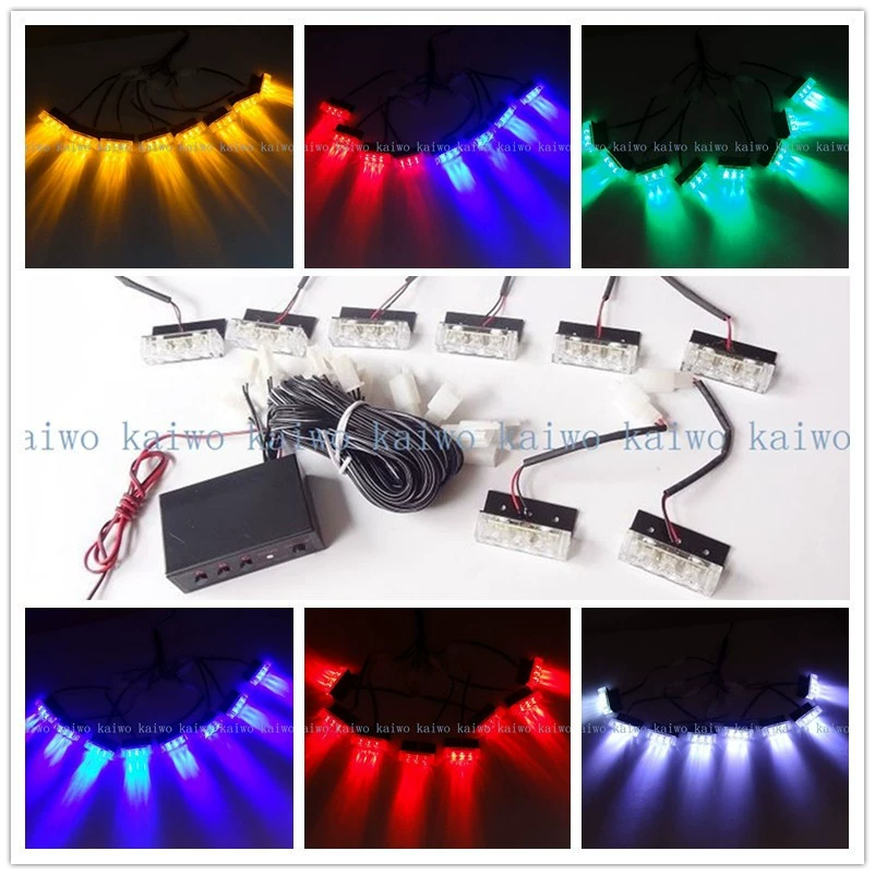 03021 вспышка 3LEd X8 автомобиль средней сети вспышка светодиодный свет мотоцикла вспышка света DC 12V Sharp