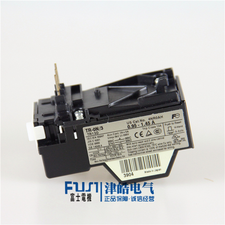 富士电机 TR-ON/3 热过载继电器 0.24A-0.36A 现货