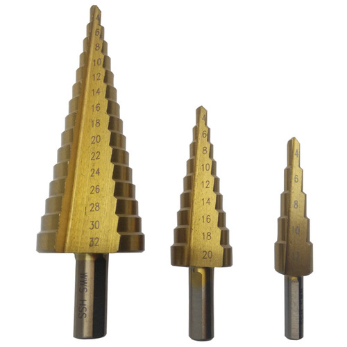 Triangular handle step drill, pagoda drill bit, step drill opener, drill PV plate, iron plate, aluminum plate in cloth bag