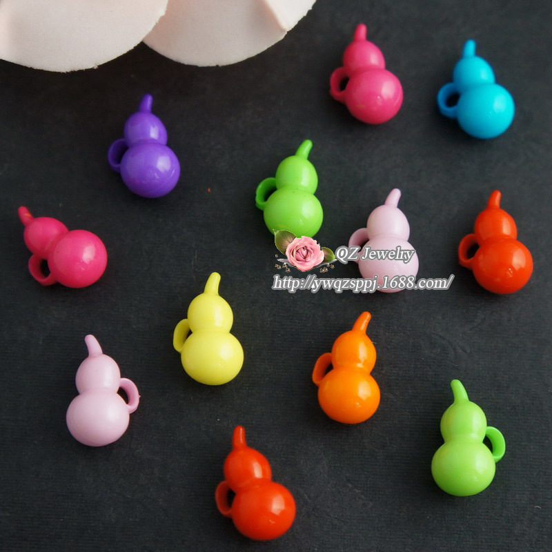 New children's accessories, acrylic accessories, colorful gourd kids beaded pendants, DIY children's jewelry accessories detail image 3