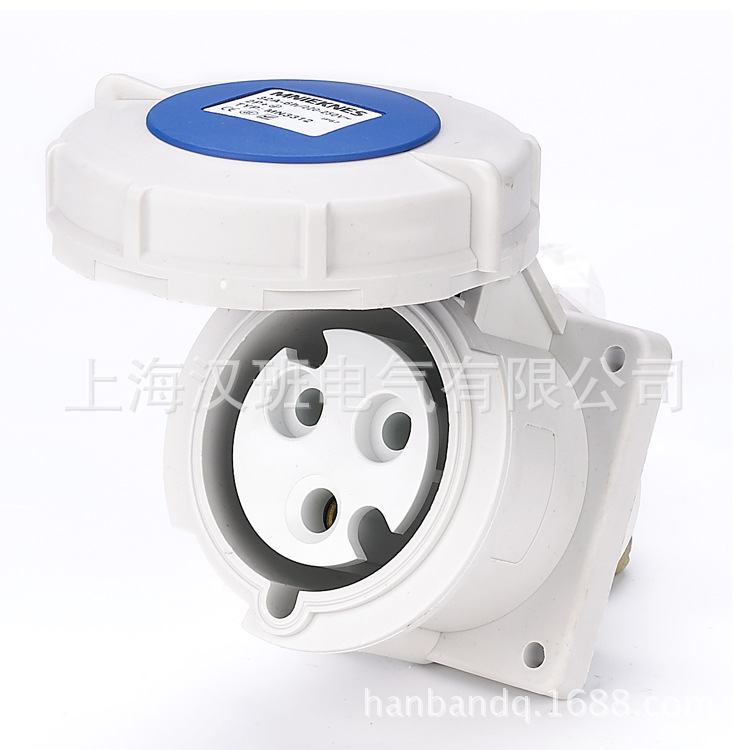 暗装插座16A 3孔电箱配用母座 220V连接插座工业
