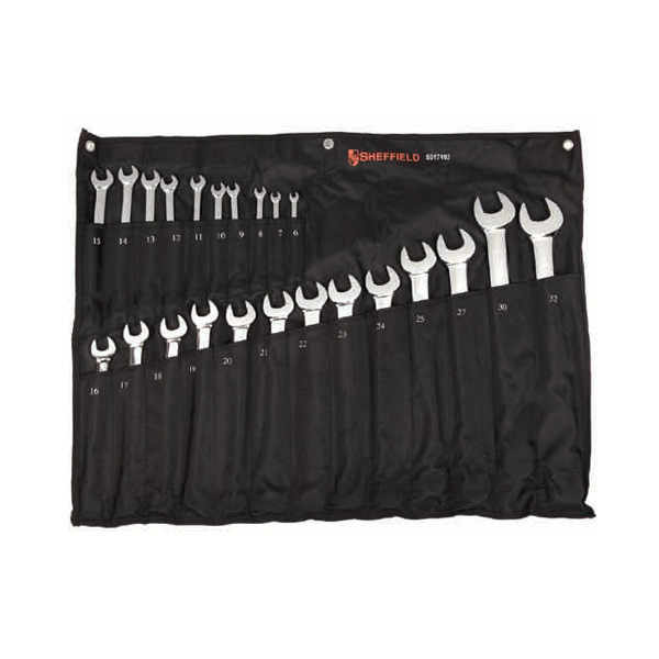 钢盾工具 23件套铬钒钢公制两用扳手 梅开扳手套装S017103