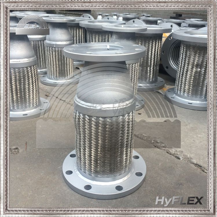 美标异径碳钢法兰软管 大小头管平面法兰软连接 不锈钢波纹软管