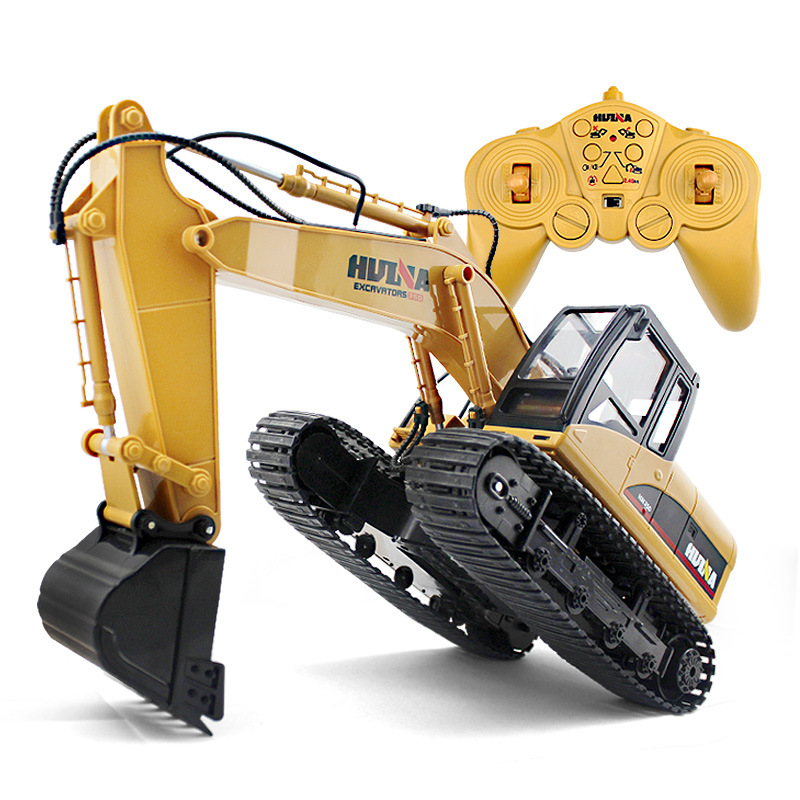 爱亲亲十五通道全功能遥控挖掘机挖土机2.4G遥控玩具工程车550|ru