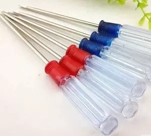 l screwdriver * 3*75 transparent red handle with magnetic cross * 7.5