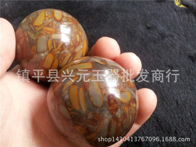 Factory sales Multicolored Nuwa stone Bamboo Handball Middle-aged and elderly people gift Rehabilitation ball