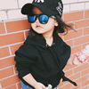 Children's fashionable sunglasses, camouflage shark solar-powered, glasses, new collection, family style, wholesale