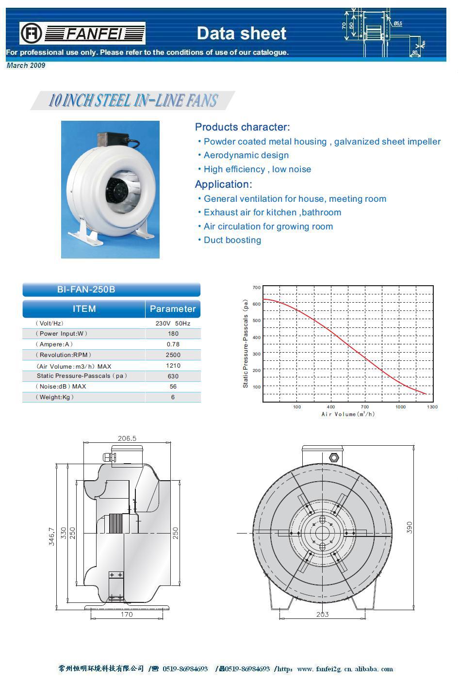 10英寸管道风机