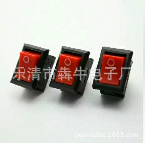 KCD11 微型小开关15X21 红黑盖 尺寸10X15支持小批量订