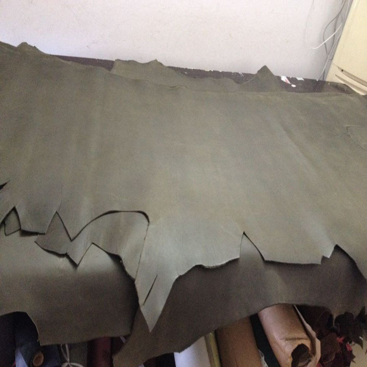 粒面头层牛皮 油蜡皮 墨绿色油蜡皮 头层皮皮料 1.8-2.0mm 原厂价