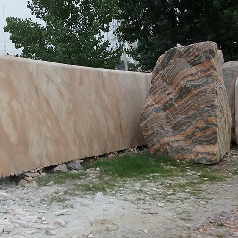 定制创意艺术雕刻景观石，南阳石材长期供应晚霞红大理石