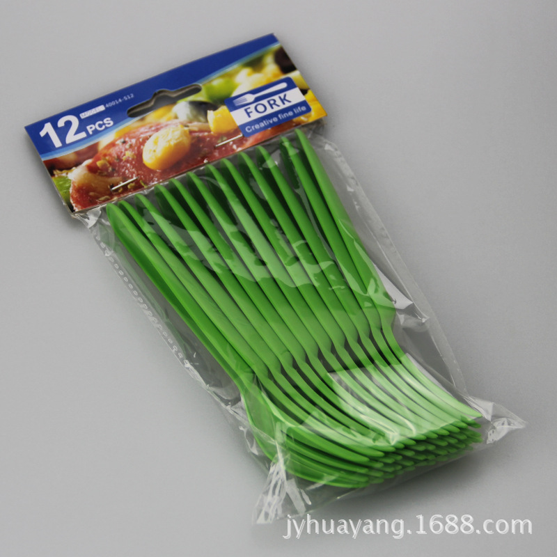 華洋 40014-S12 原單外貿 批發 塑料叉12件套 批發 優良品質