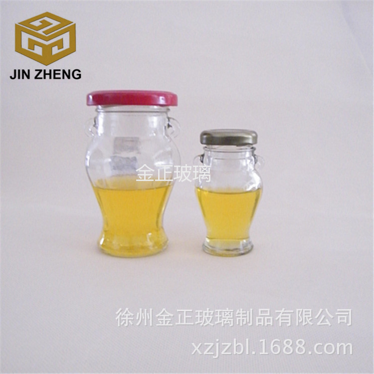 工厂复古花瓶形创意双耳蜂蜜瓶 环保玻璃瓶 可定制 量大从优