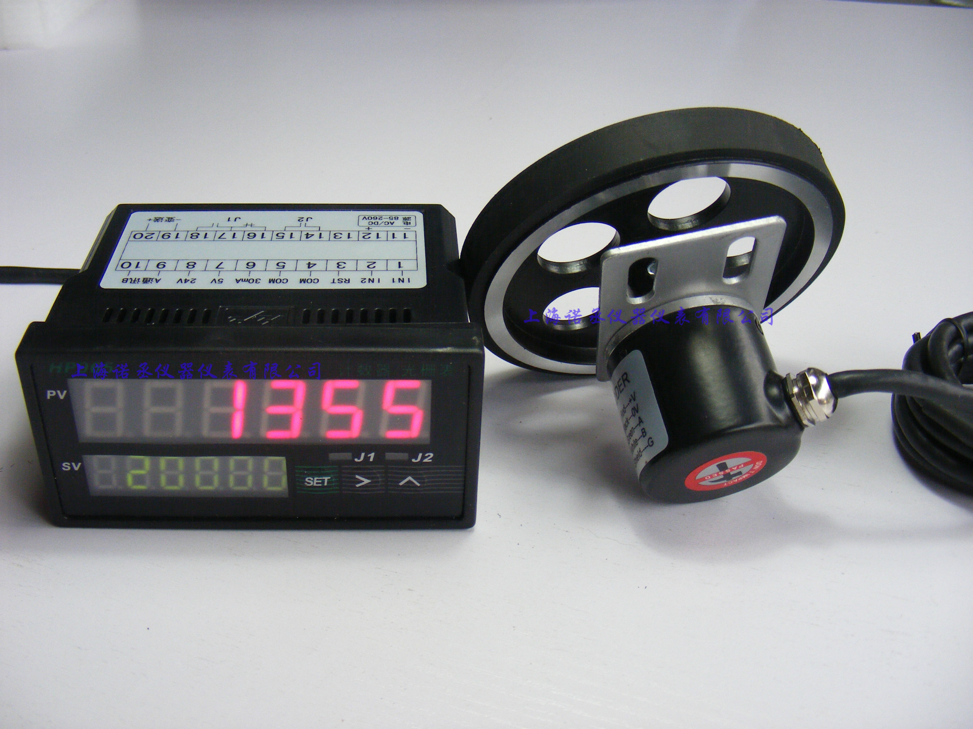 高精度 数显计米器HB965  6位双排数显控制器+编码器+计米轮