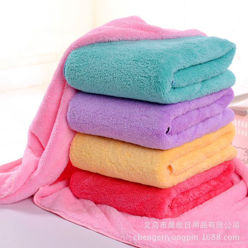 Dog cat bath towel 140*70 coral fleece super absorbent pet bath supplies bath towel