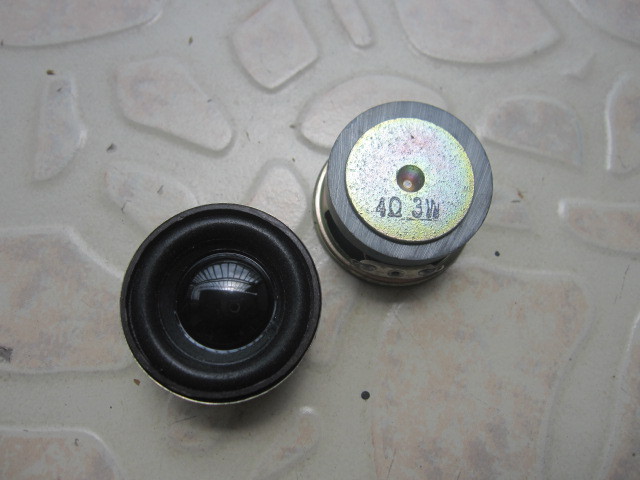 40mm圆形音响喇叭黑磁低价位4欧姆3W黑亮帽/锅底帽/泡边/橡胶边