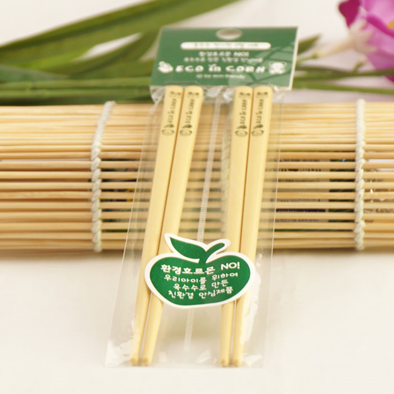 韓國原裝進口玉米淀粉筷子環保無毒2雙裝玉米兒童餐具