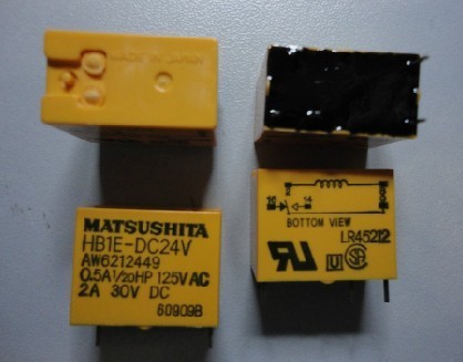 松下拆机继电器hb1e-dc24v