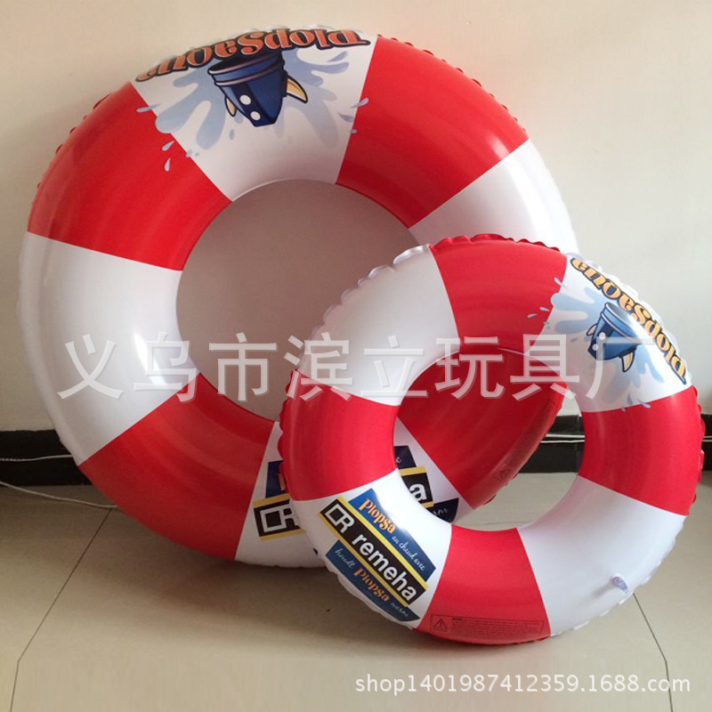 swim ring white red