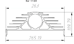 Width 265mm, Thickness 109mm Industrial Radiator Zhengzhou Digital Radiator Aluminum Profile