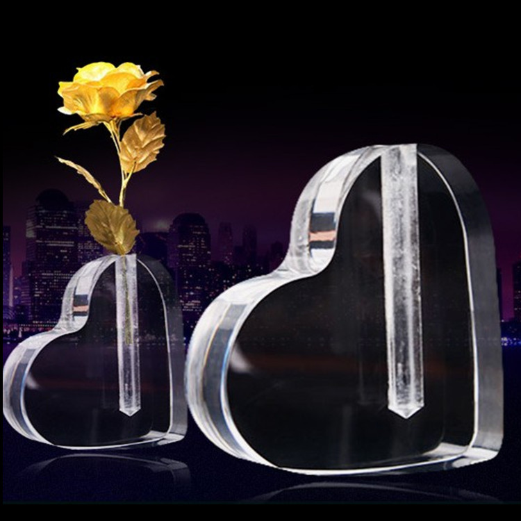 厂家供应心形插花底座 玫瑰花插座 亚克力鲜花座量大从优