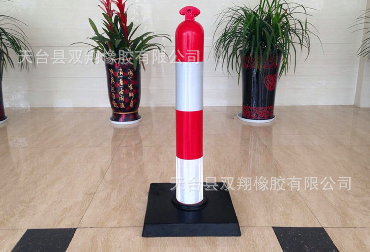 厂家直销 橡胶道口立柱 警示柱 反光柱90公分防撞柱