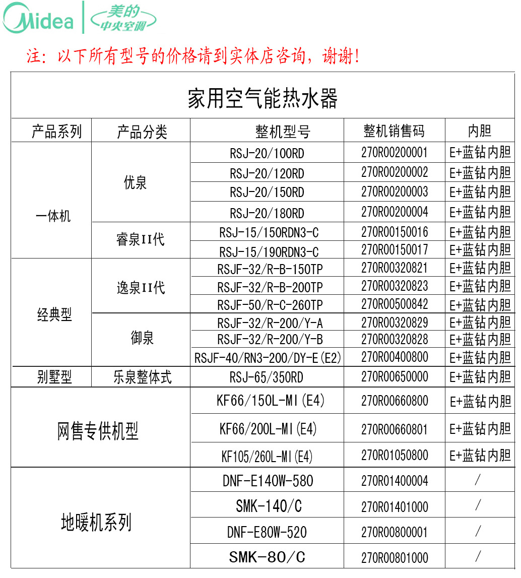 美的空气能热水器_家用空气能热水器\/180rd蓝