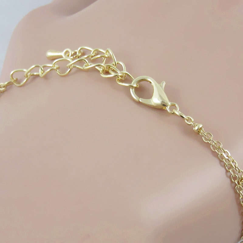 double-layer anklet alloy peach heart love peach heart-shaped double-layer bracelet