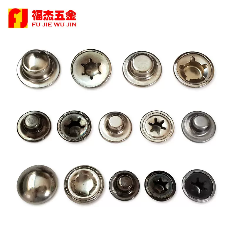 环保童车五金配件手推车锁紧包扣轴端卡紧帽扣止退帽星型四合卡扣