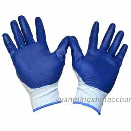 丁晴手套批发 劳保手套 PCV胶片手套 蓝胶手套 针织挂胶  线手套
