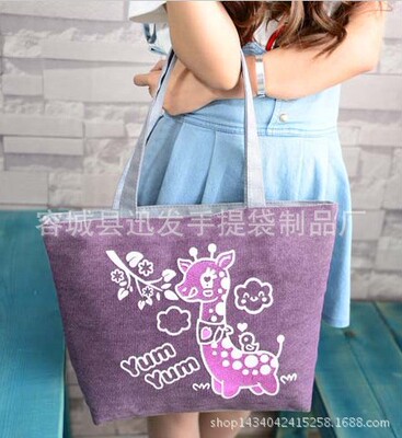 wholesale 2015 Explosive money Cartoon Fawn Canvas bag The single shoulder bag fashion portable leisure time Bag Female bag