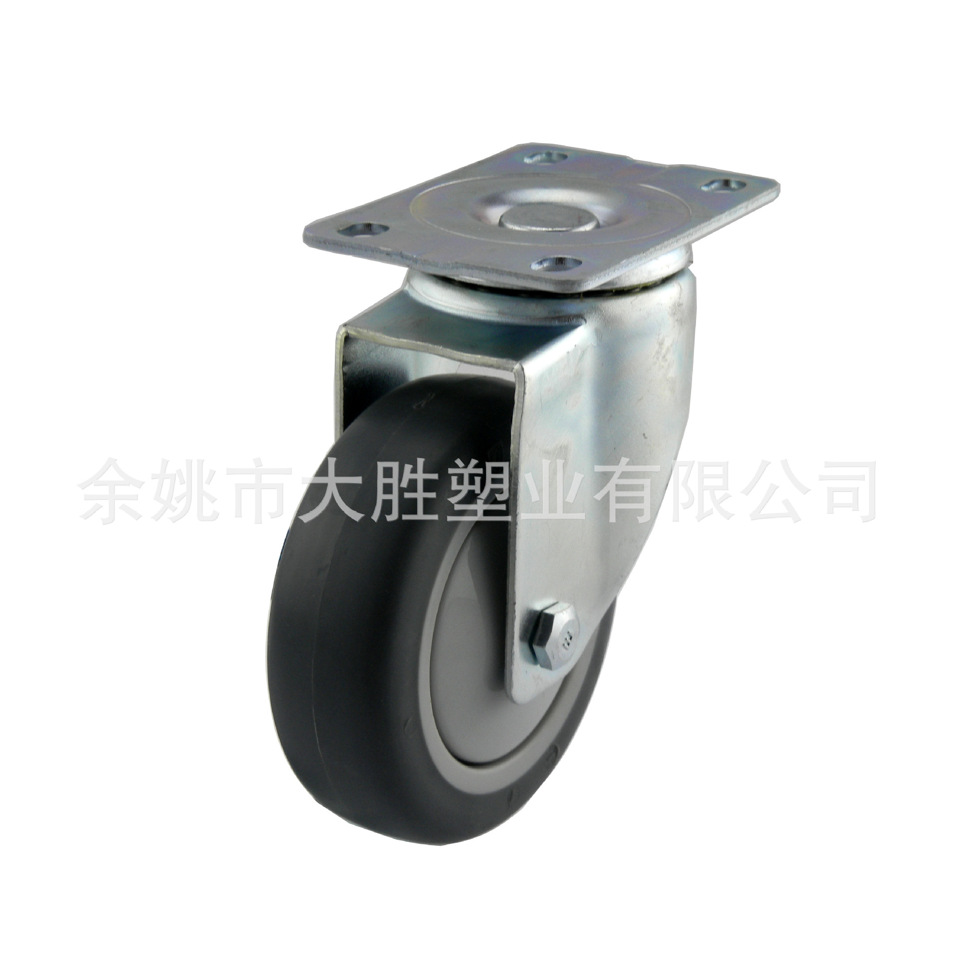 大胜工厂直销4寸工具车人造橡胶平底万向脚轮4DHTG-22Z1