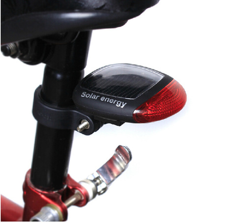 Bicycle tail light solar warning light led waterproof set cycling equipment mountain bike accessories