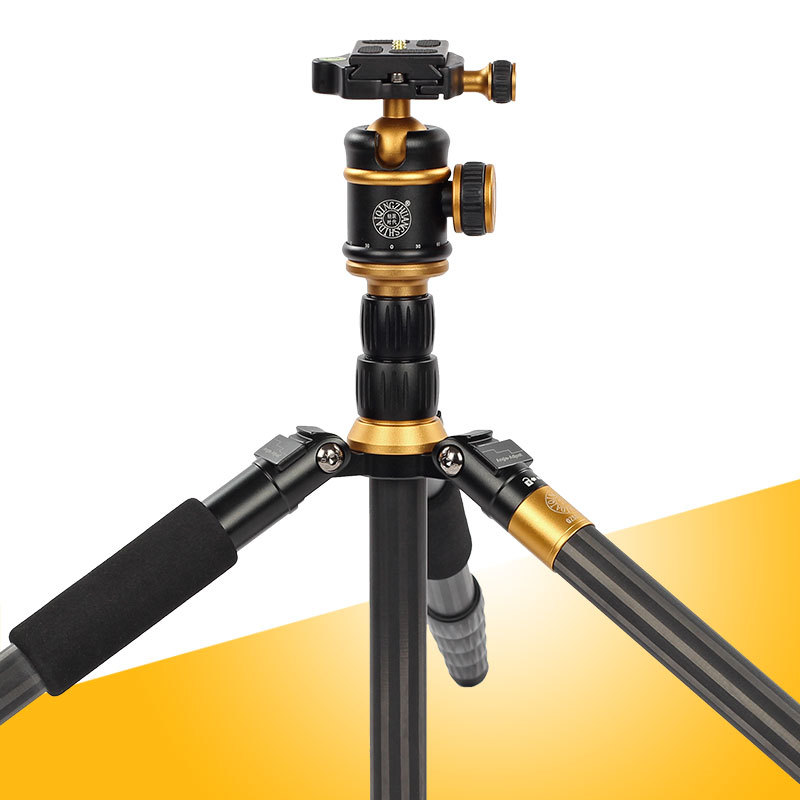 轻装时代Q888C 碳纤维三脚架云台套装 便携单反数码相机三角架|ru