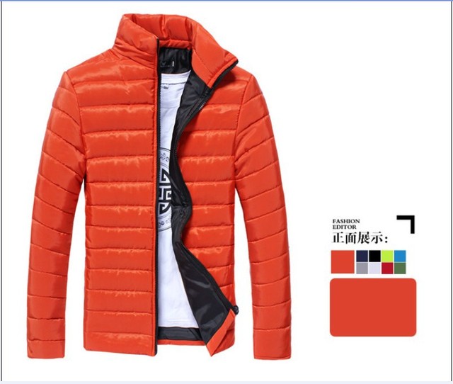 Áo cotton nam 2018 mới phiên bản Hàn Quốc của giới trẻ màu rắn mùa đông áo khoác nam giản dị bán áo khoác nam Áo bông