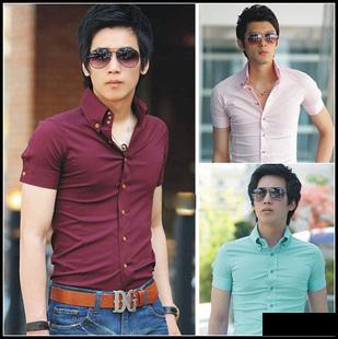 Summer New Men'S Short-Sleeve Shirt Men'S Cotton Shirt