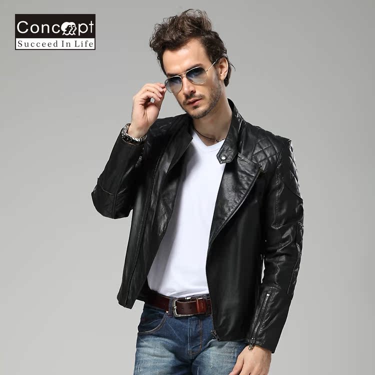 厂家批发 皮衣 真皮皮衣 欧美男装真皮皮衣 时尚男士皮衣批发|ms