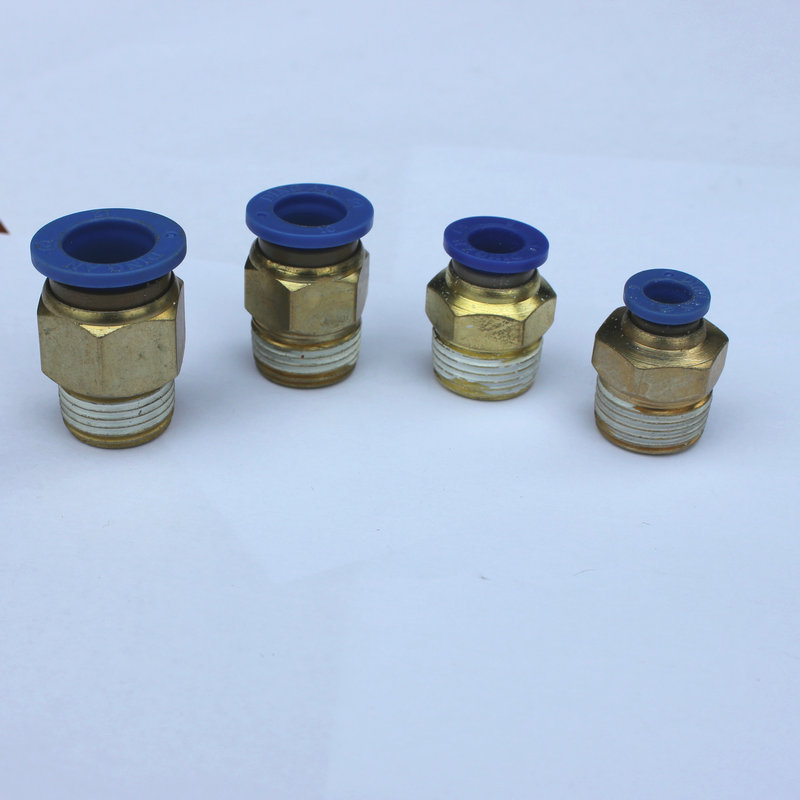 气管接头APC铜快插 黄铜金属直通快速接头 液压二通接头 厂家供应